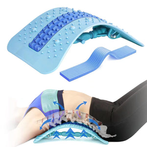 Back Stretcher for Lower Back Pain Relief,Fully Adjustable Multi-Level Spine Deck with Massage Points